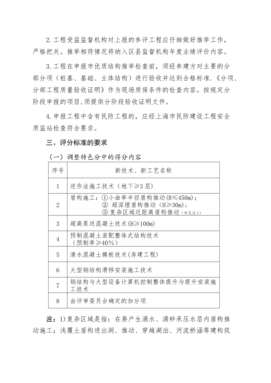 上海市优质工程推荐检查要求调整事项_第2页