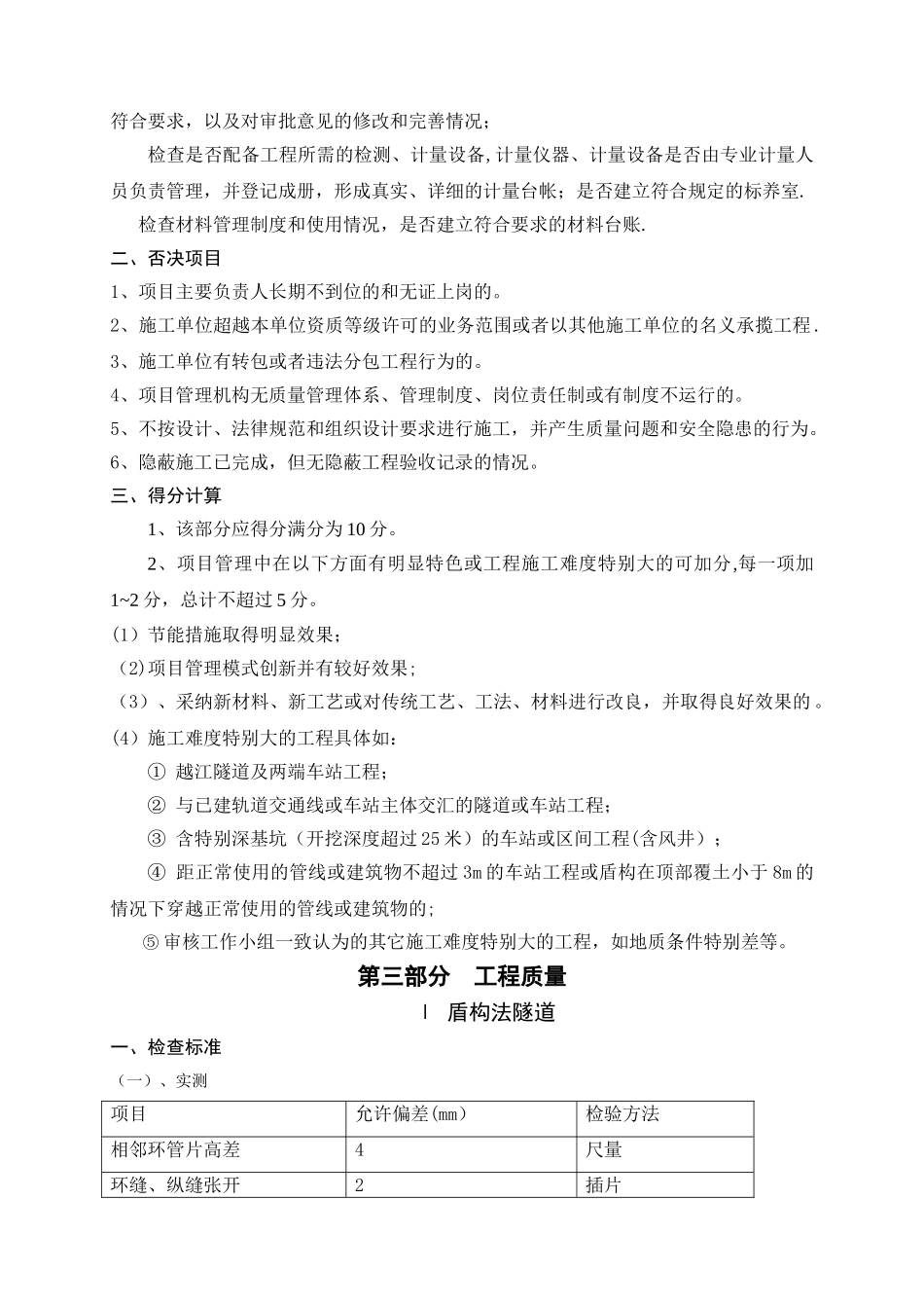 上海市轨道交通建设效能监察质量安全样板工程命名审查标准_第2页