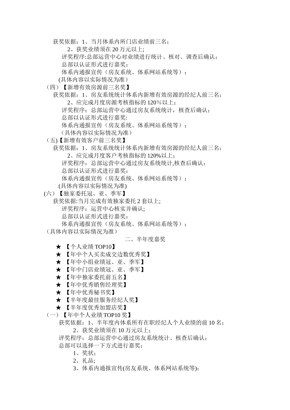 上海房产中介门店嘉奖与激励手册_第2页