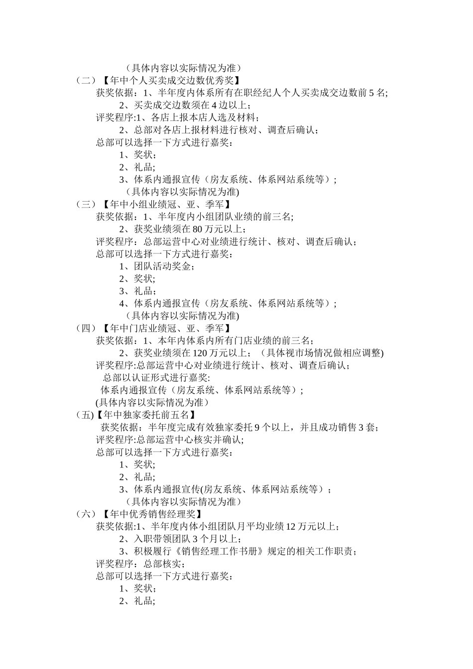 上海房产中介门店嘉奖与激励手册_第3页