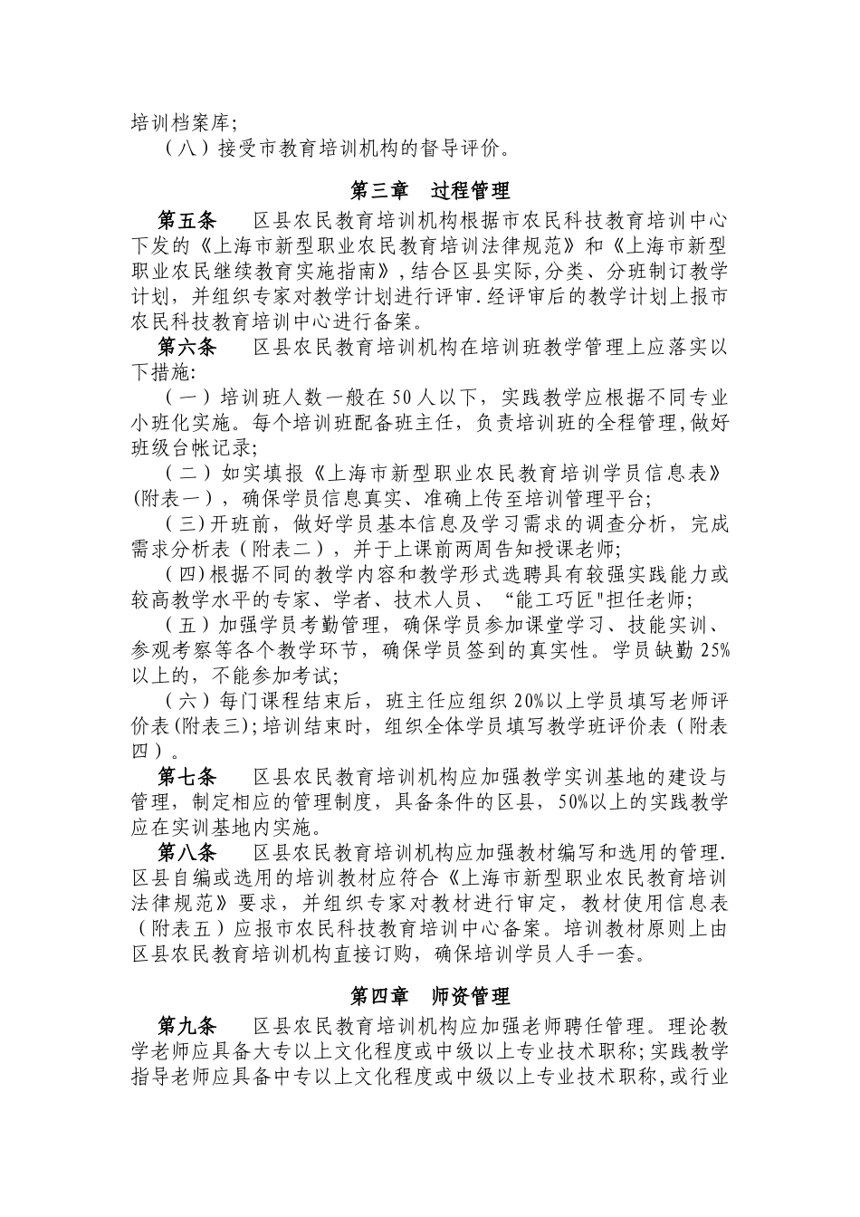 上海新型职业农民教育培训管理办法试行_第2页