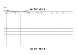 不合格台帐范本