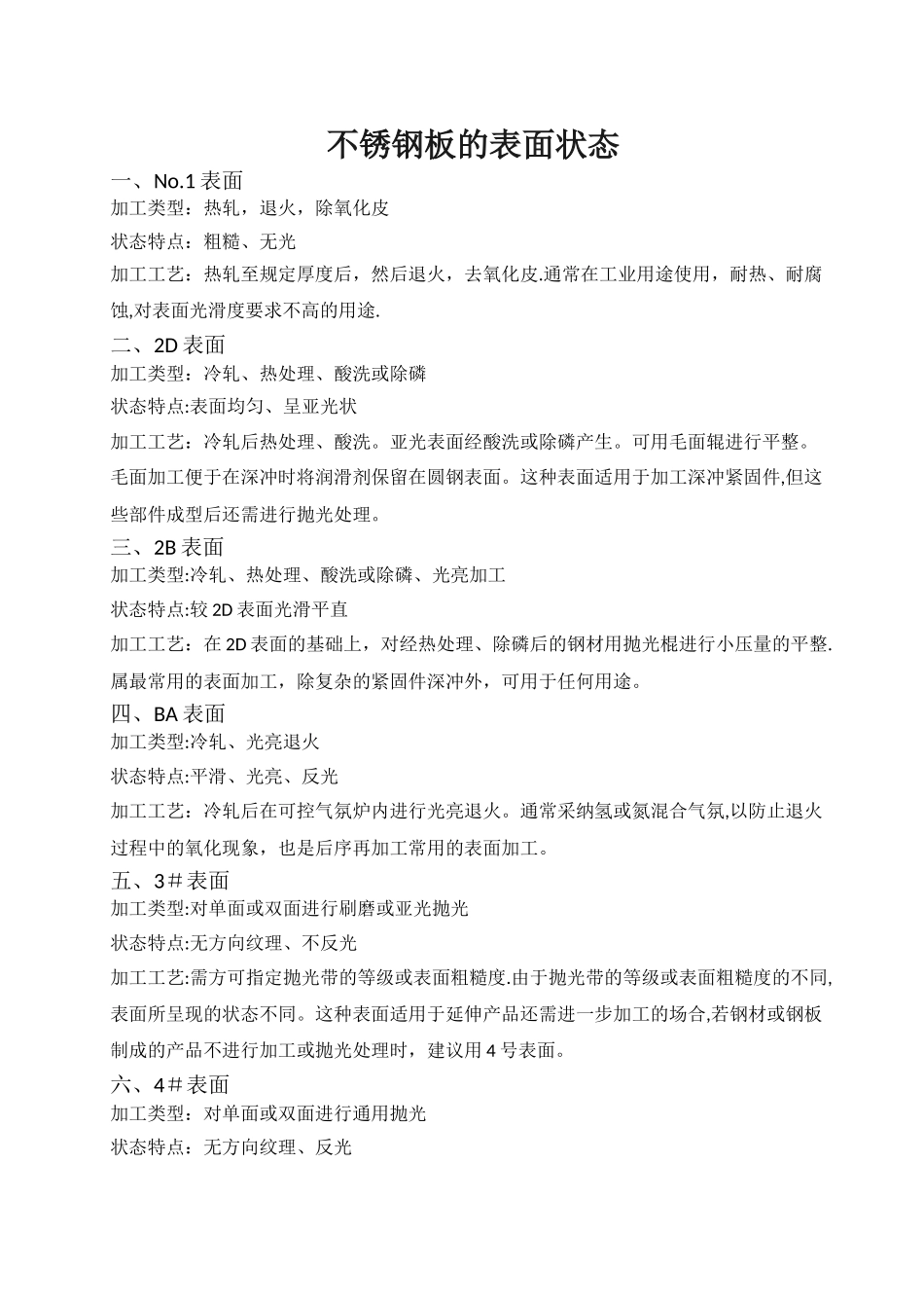 不锈钢板的表面状态_第1页