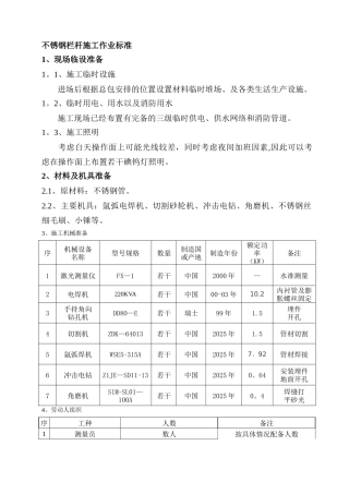 不锈钢栏杆施工方案23394