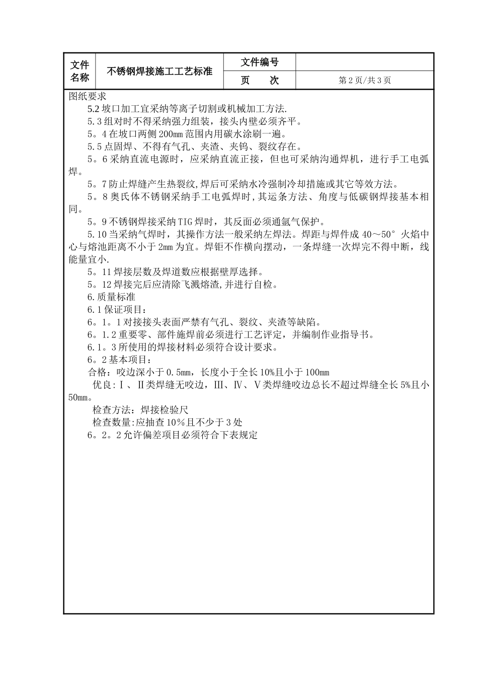 不锈钢焊接施工工艺标准_第2页