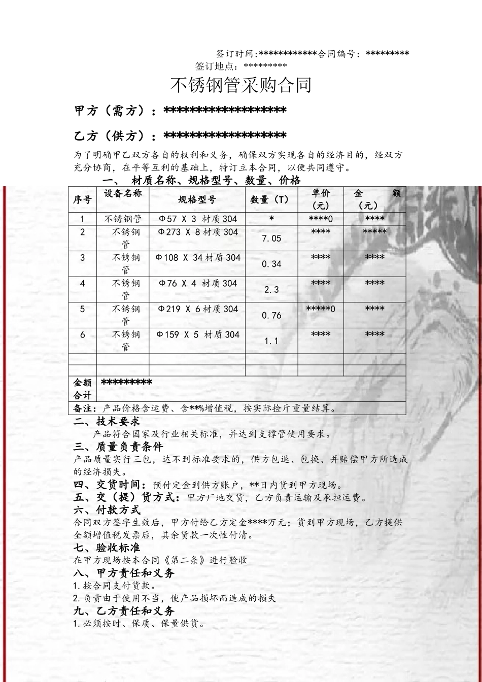 不锈钢管采购合同_第2页