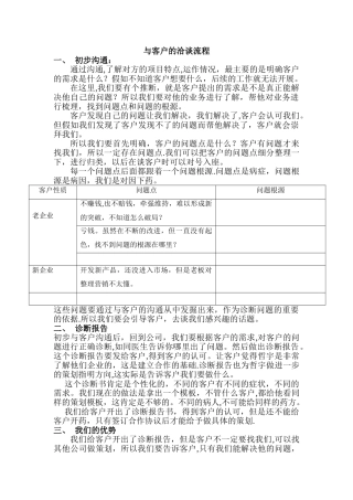 与客户的洽谈流程