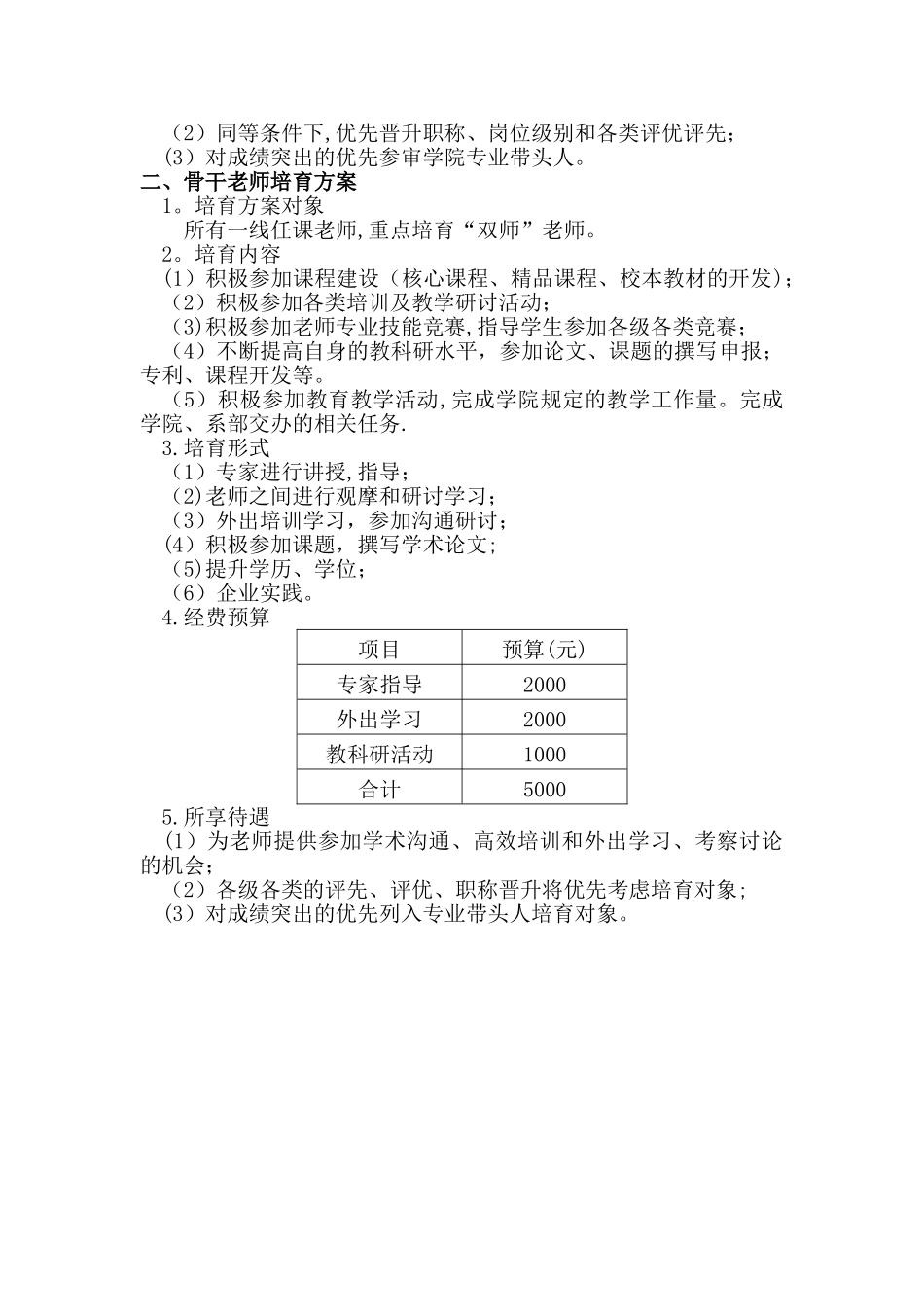 专业带头人、骨干教师培养方案_第2页