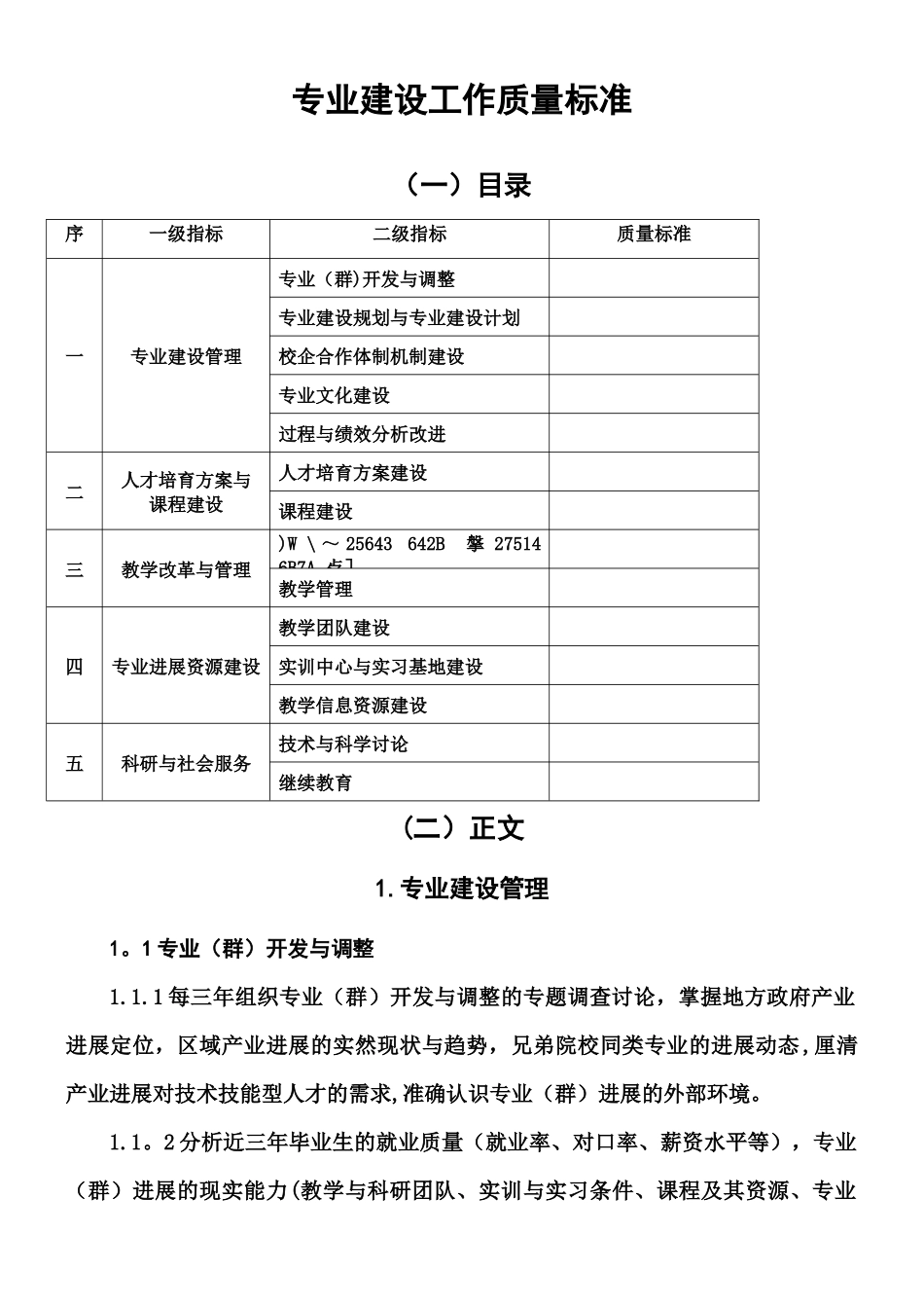 专业建设质量标准_第1页