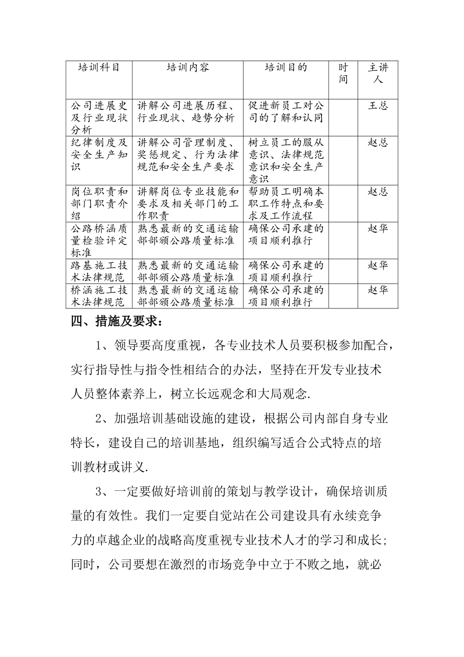 专业技术人员培训计划方案1_第3页