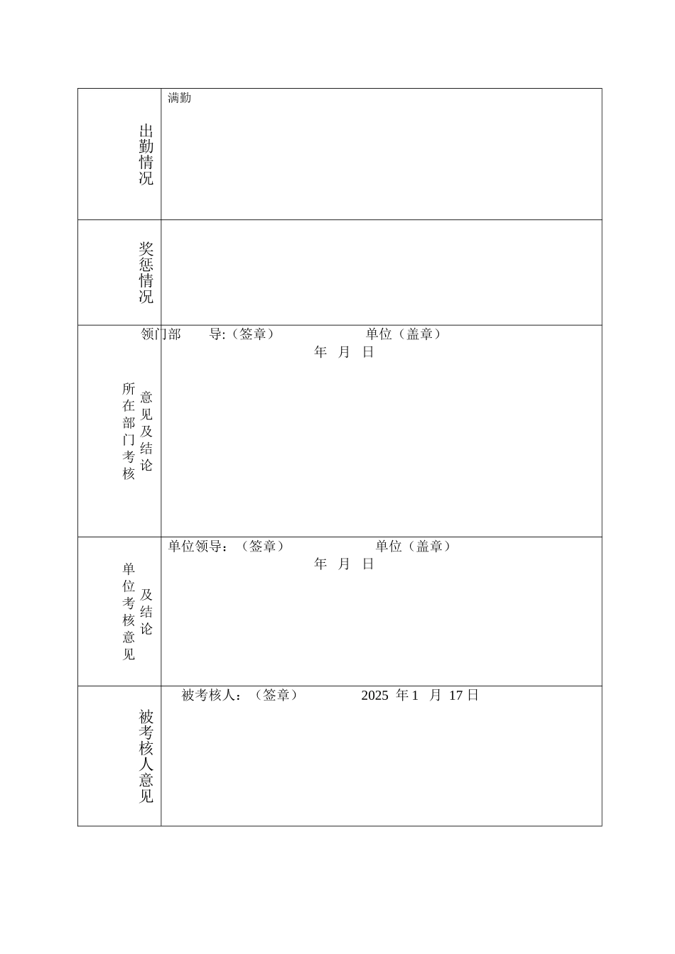 专业技术人员年度考核表1_第2页