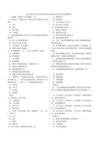专业技术人员职业道德和创新能力