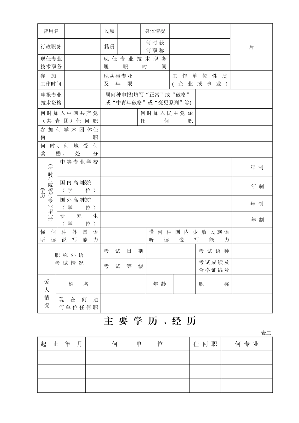 专业技术职务任职资格推荐评审表_第3页