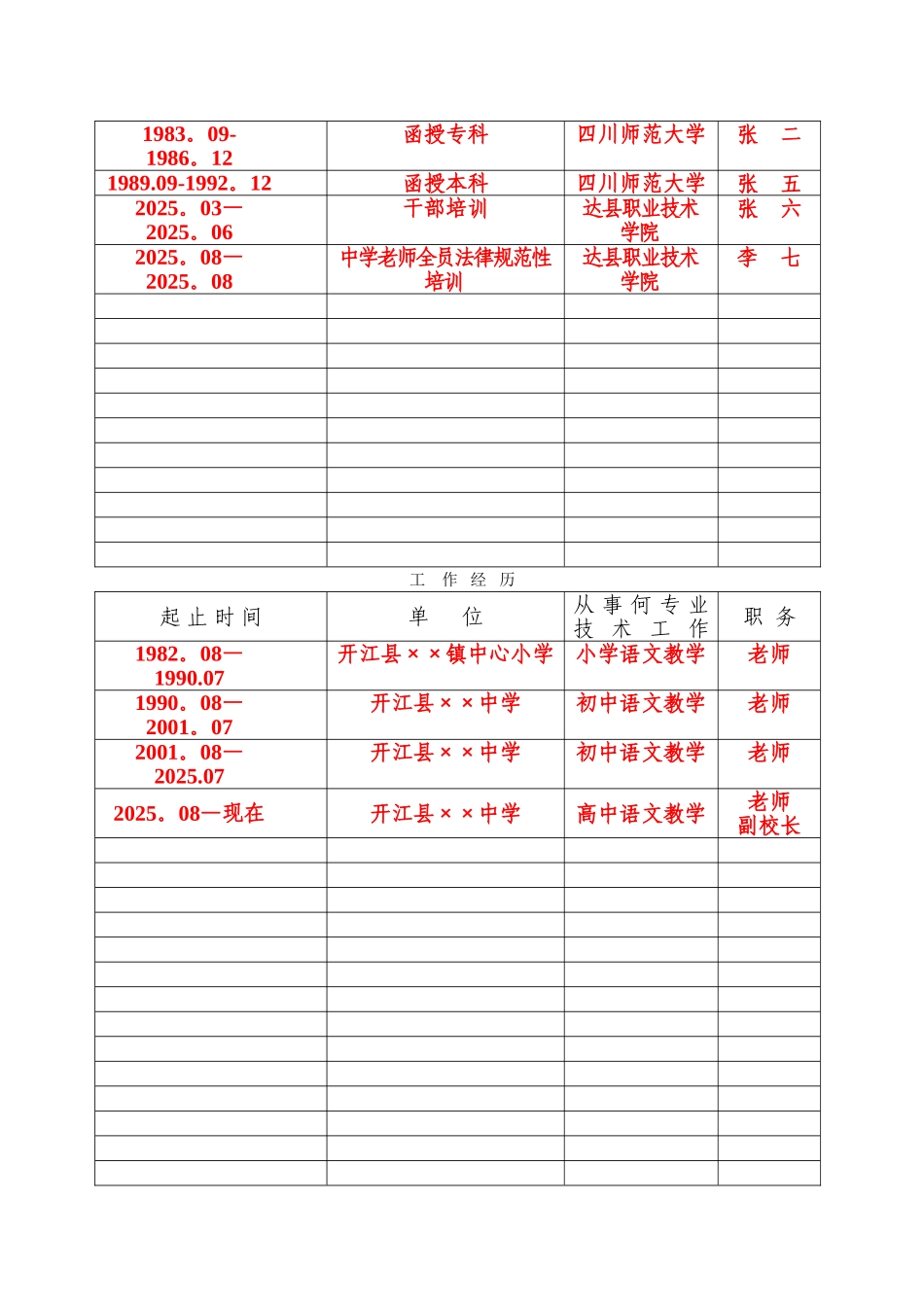 专业技术职务任职资格评审表》_第3页