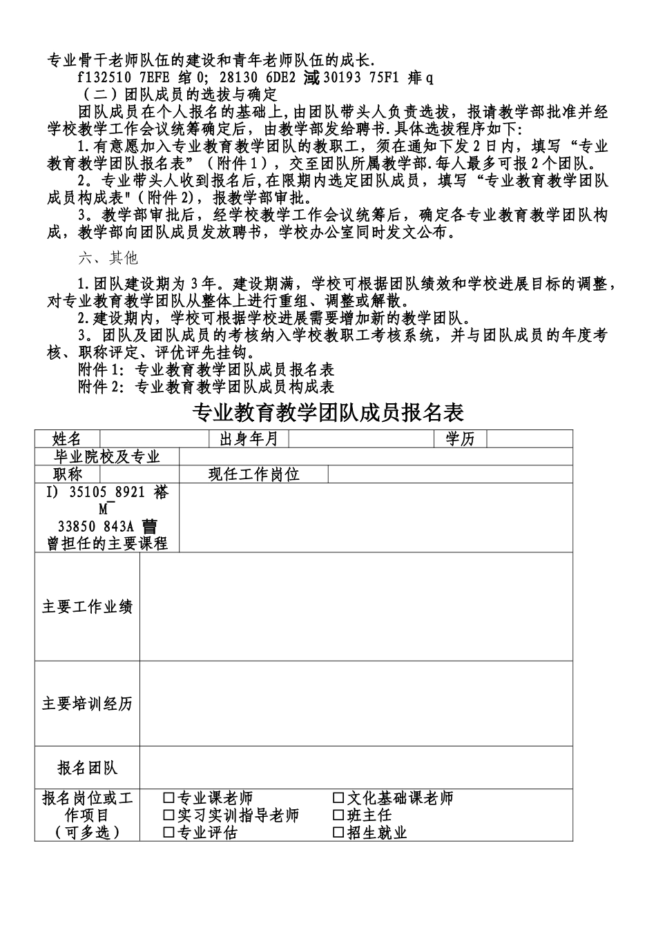 专业教育教学团队建设方案_第3页