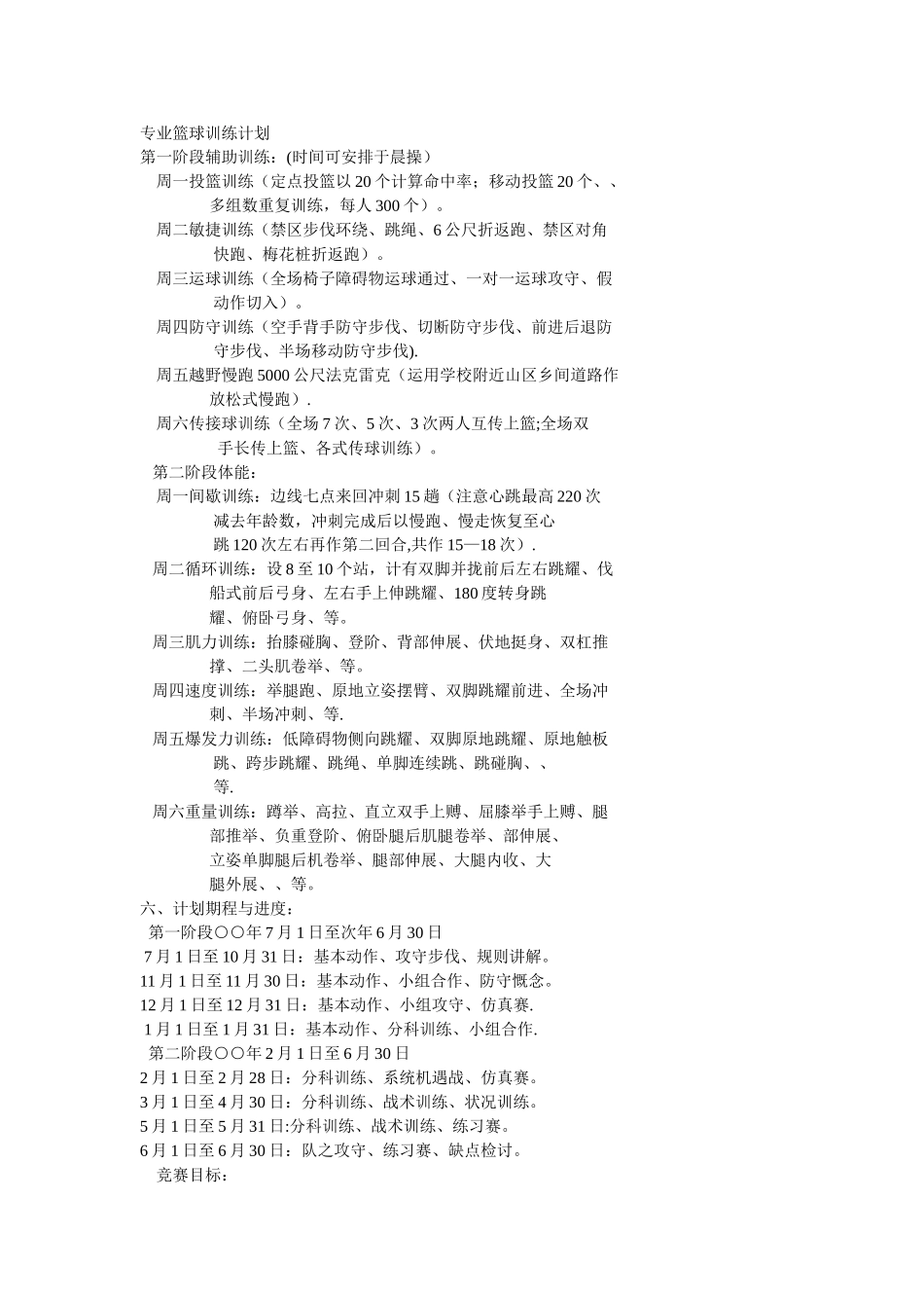 专业篮球训练计划_第1页