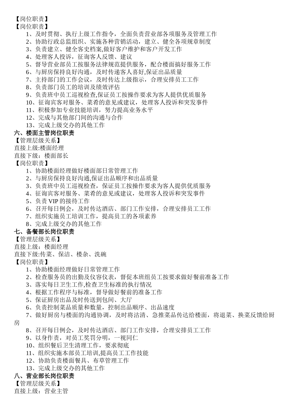 专业酒店岗位职责_第3页