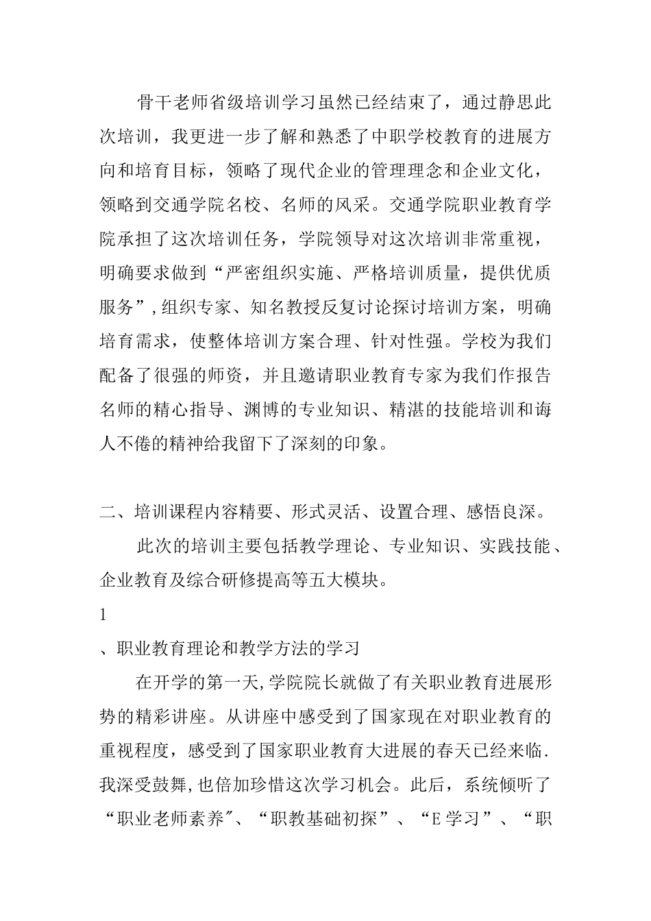 专业骨干教师培训总结_第2页