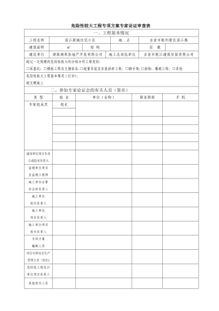 专家论证签字表格