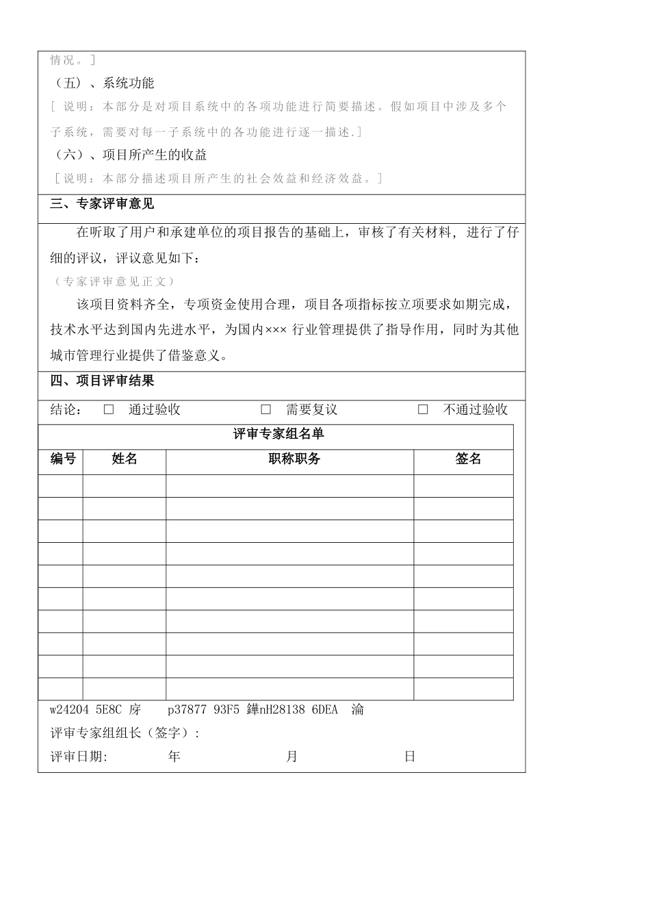 专家项目评审报告模板_第2页