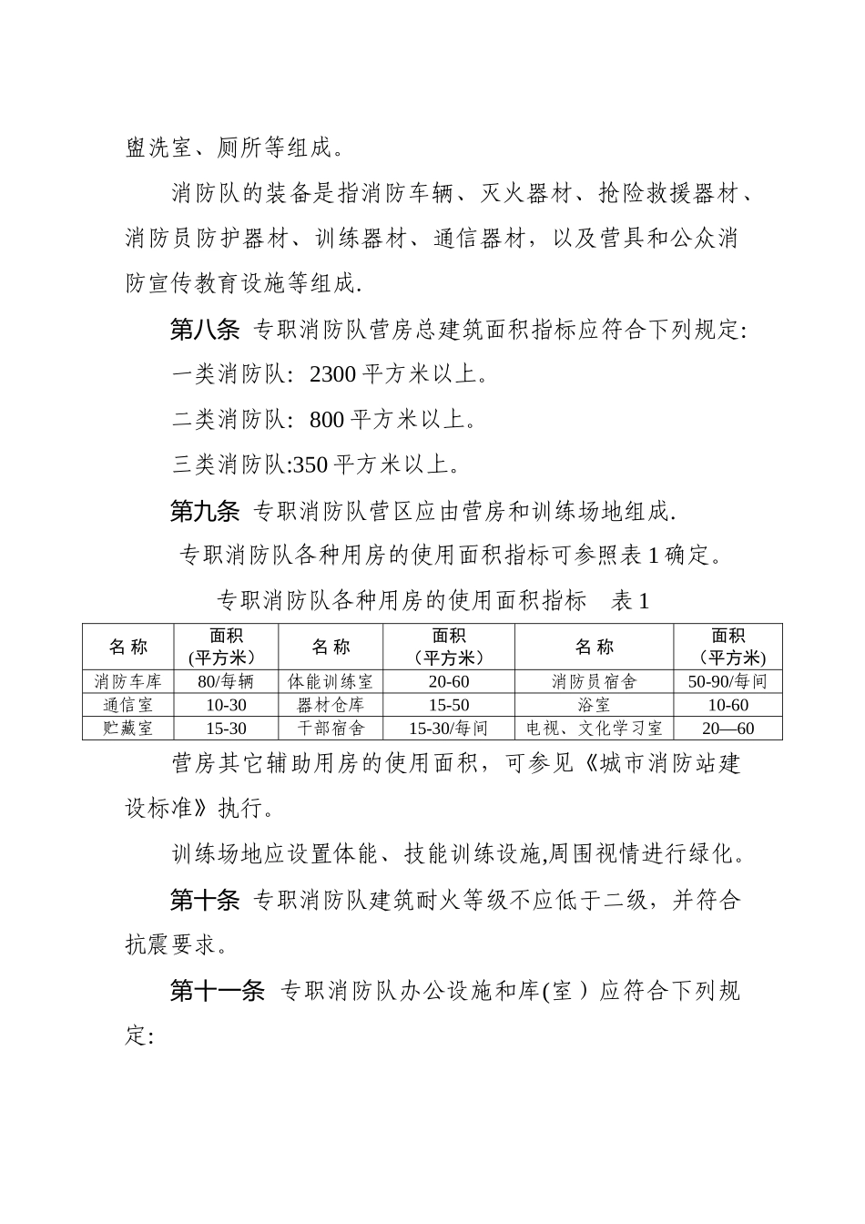专职消防队建设标准_第3页