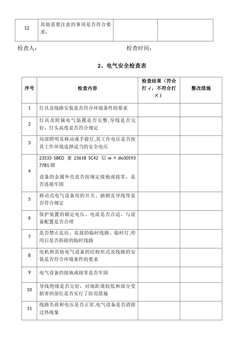 专项安全检查表_第2页