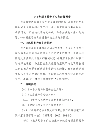 专项应急救援预案
