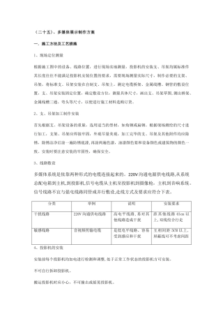 专项施工方案-布展方案-空白