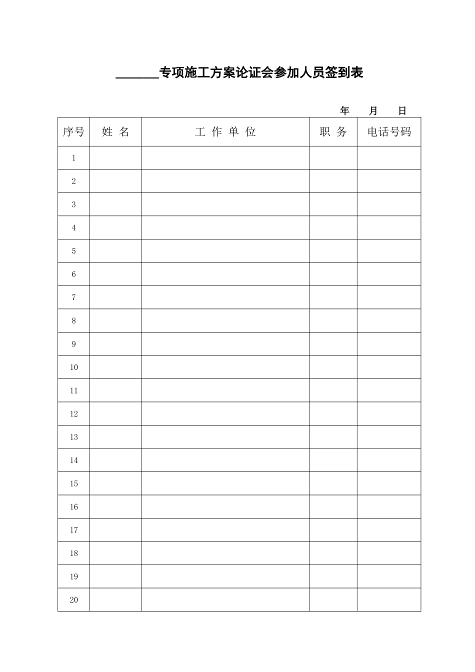 专项施工方案专家论证会审表_第2页