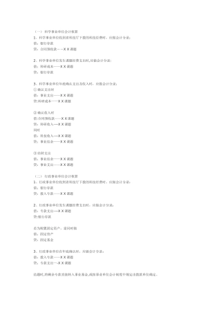 专项科研经费账务处理