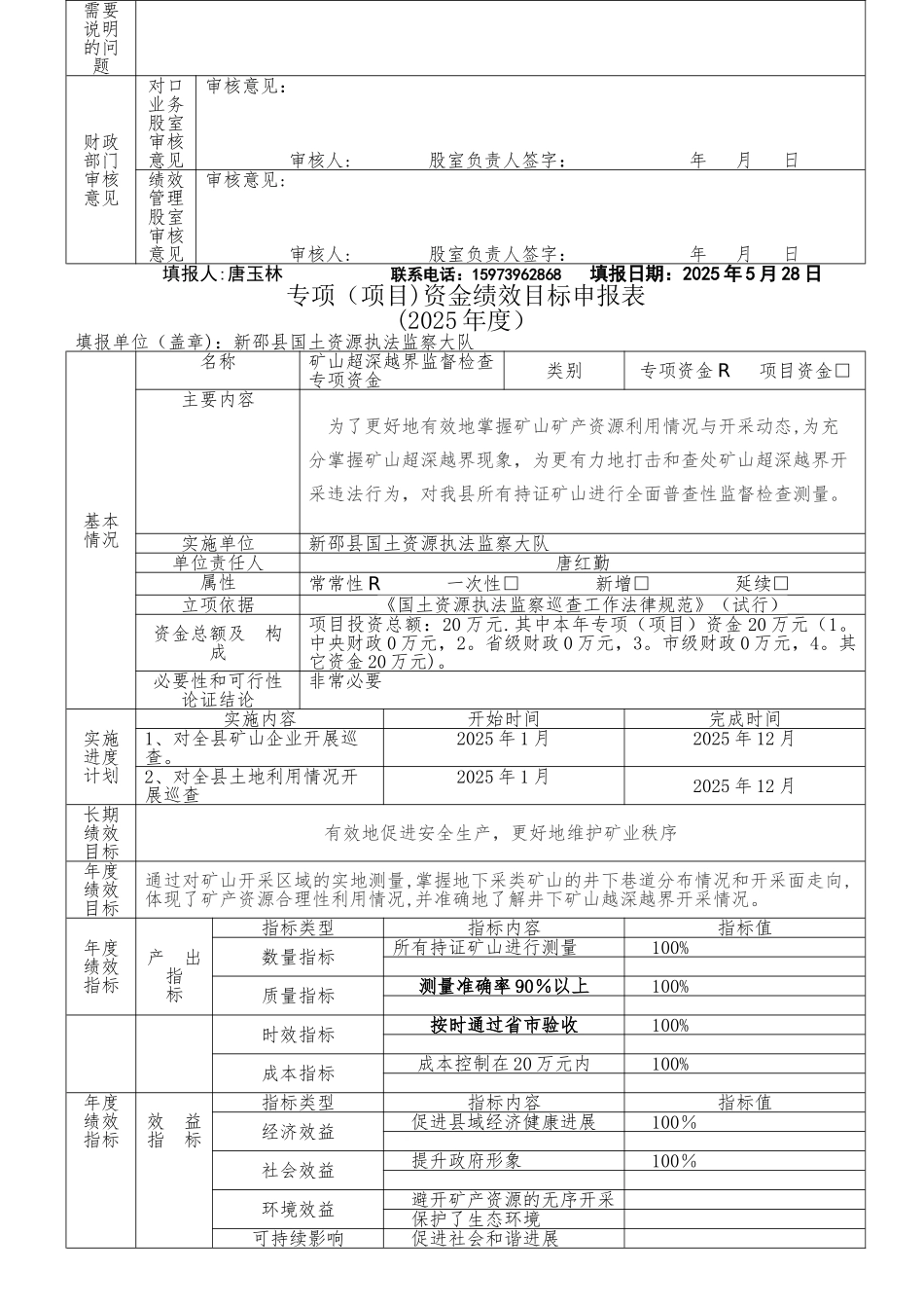专项项目资金绩效目标申报表_第3页