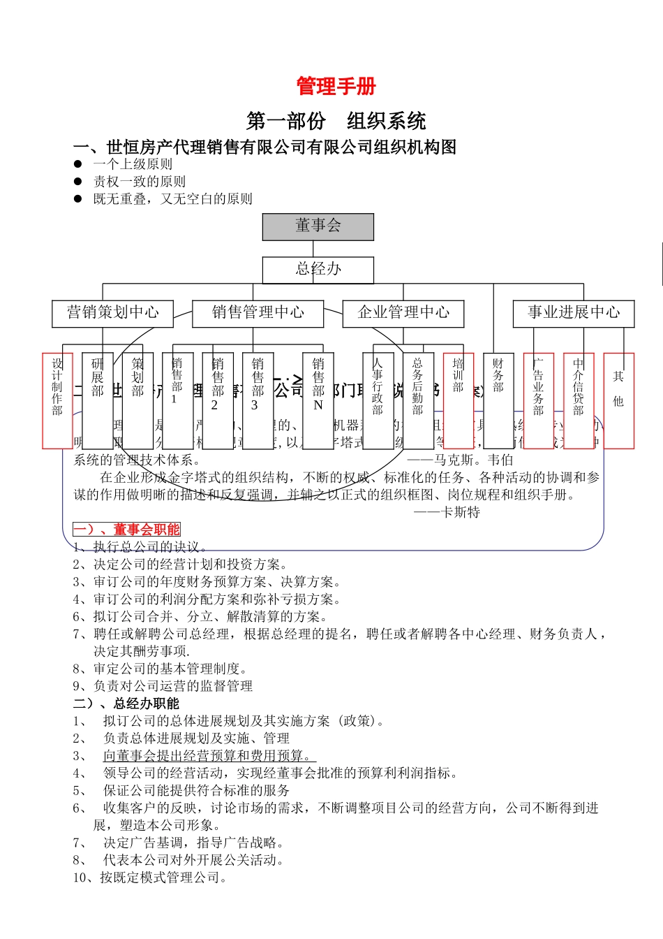 世恒房产代理公司管理手册_第1页