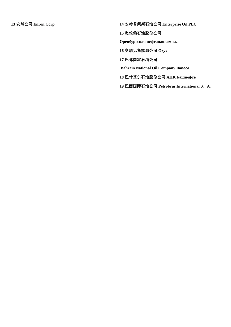 世界石油公司中英文对照_第2页