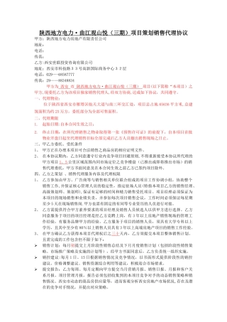 世联x项目销售代理合同完整版-