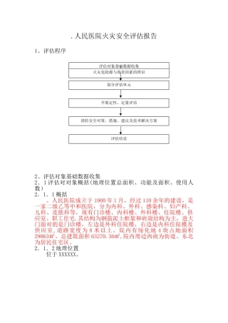 丘北县人民医院火灾安全评估报告