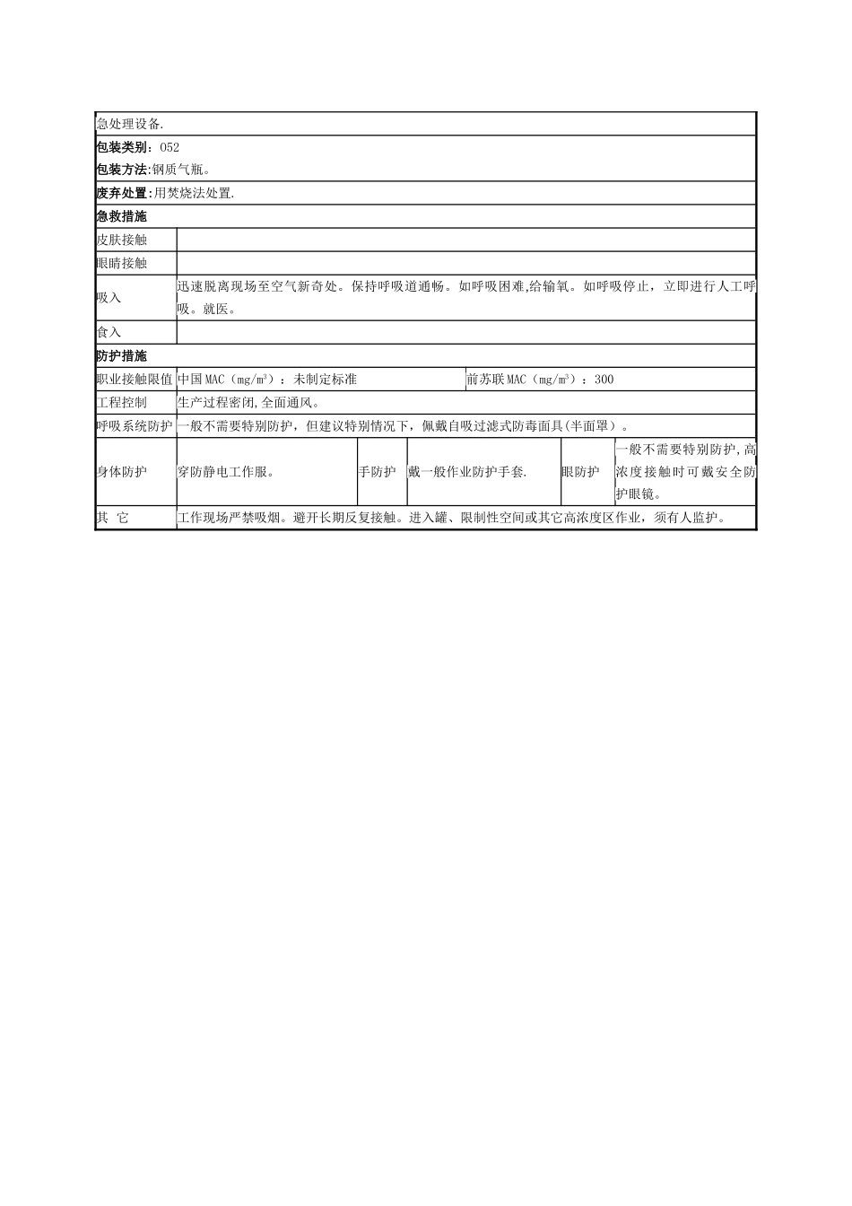 丙烷理化性质及危险特性表_第2页