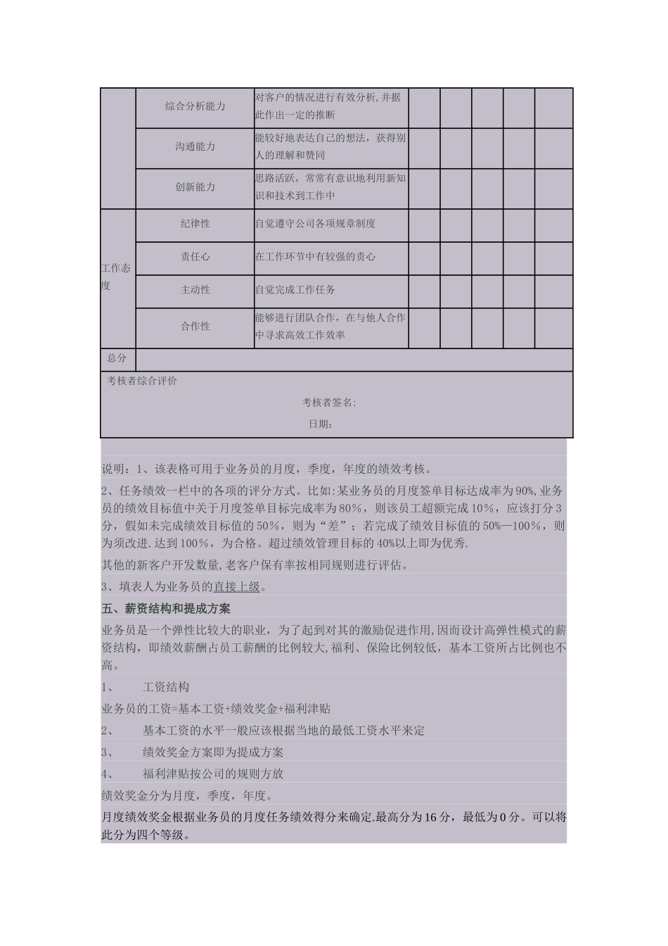 业务员-考核管理办法_第3页