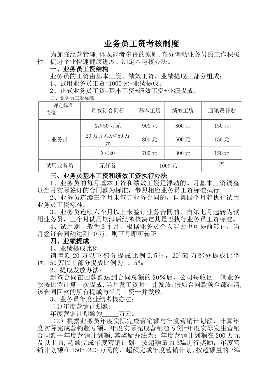 业务员工资考核制度_第1页