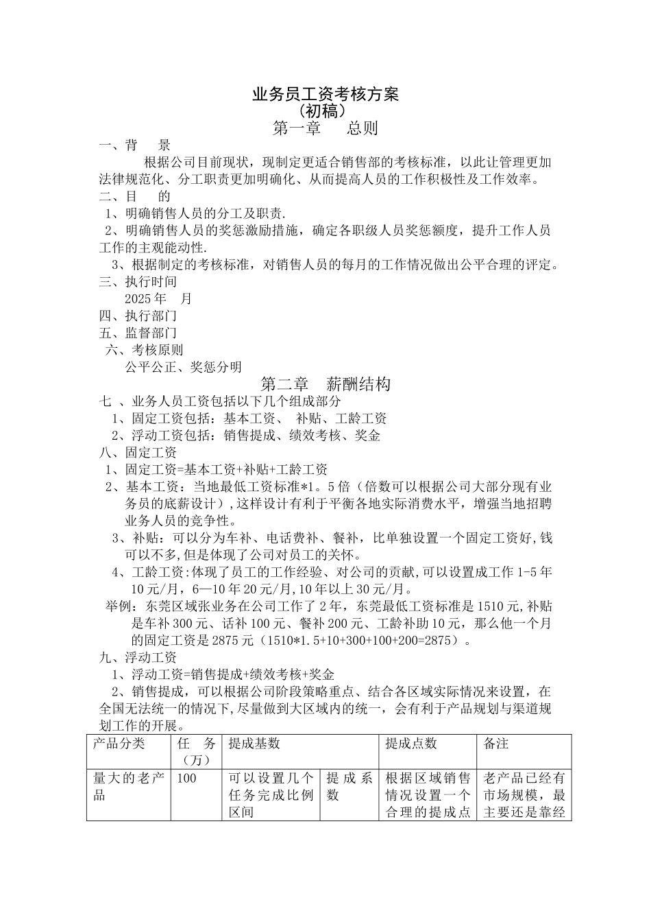 业务员工资考核方案_第1页
