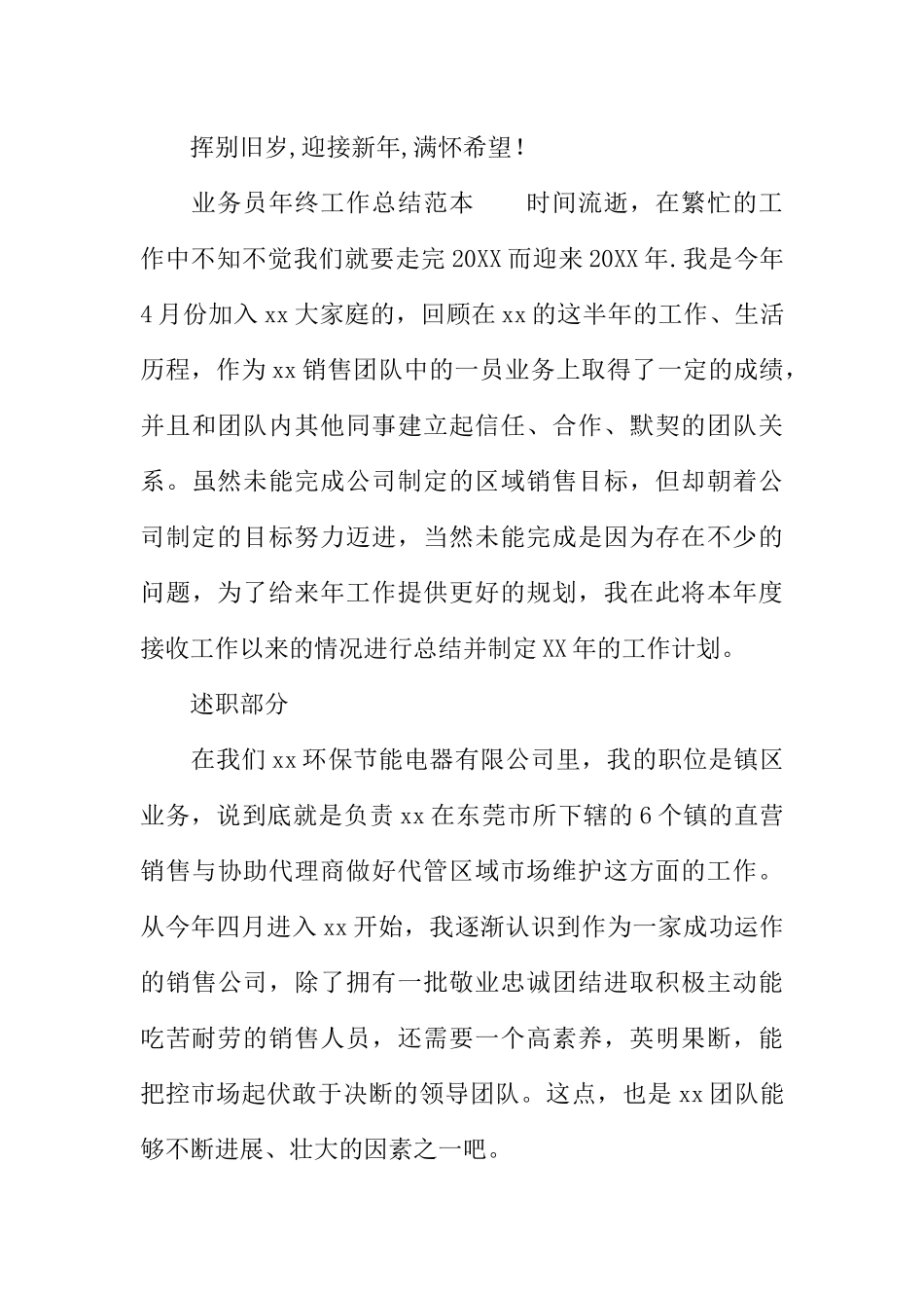 业务员年终工作总结范本_第3页