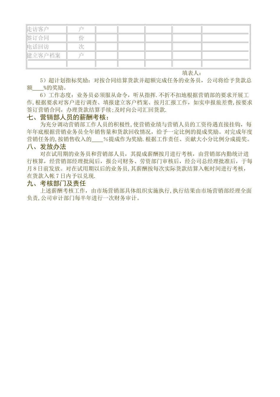 业务员薪酬管理考核及发放办法_第3页