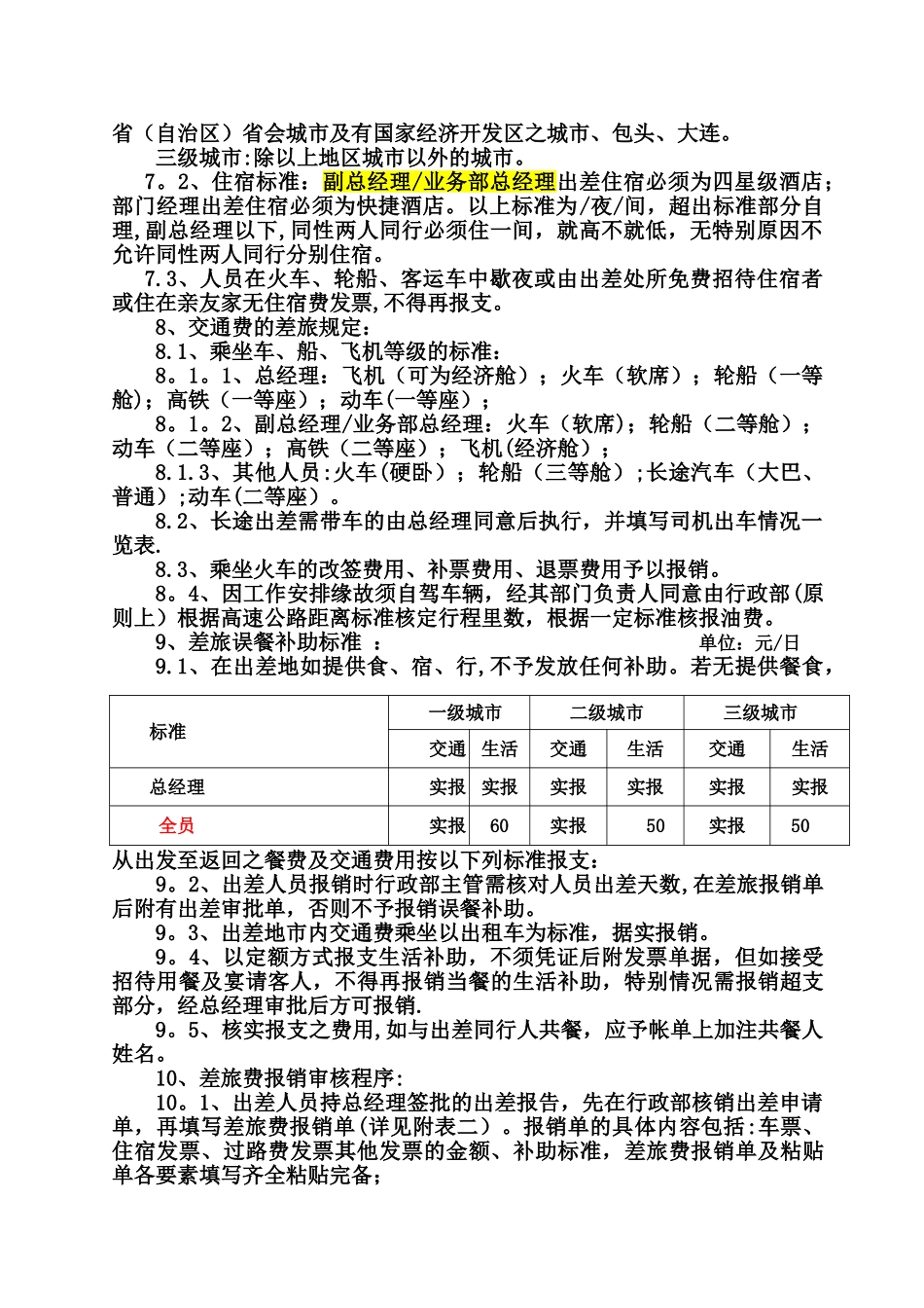 业务差旅费管理制度_第2页