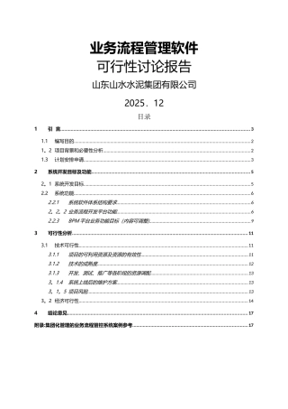 业务流程管理软件可行性研究报告