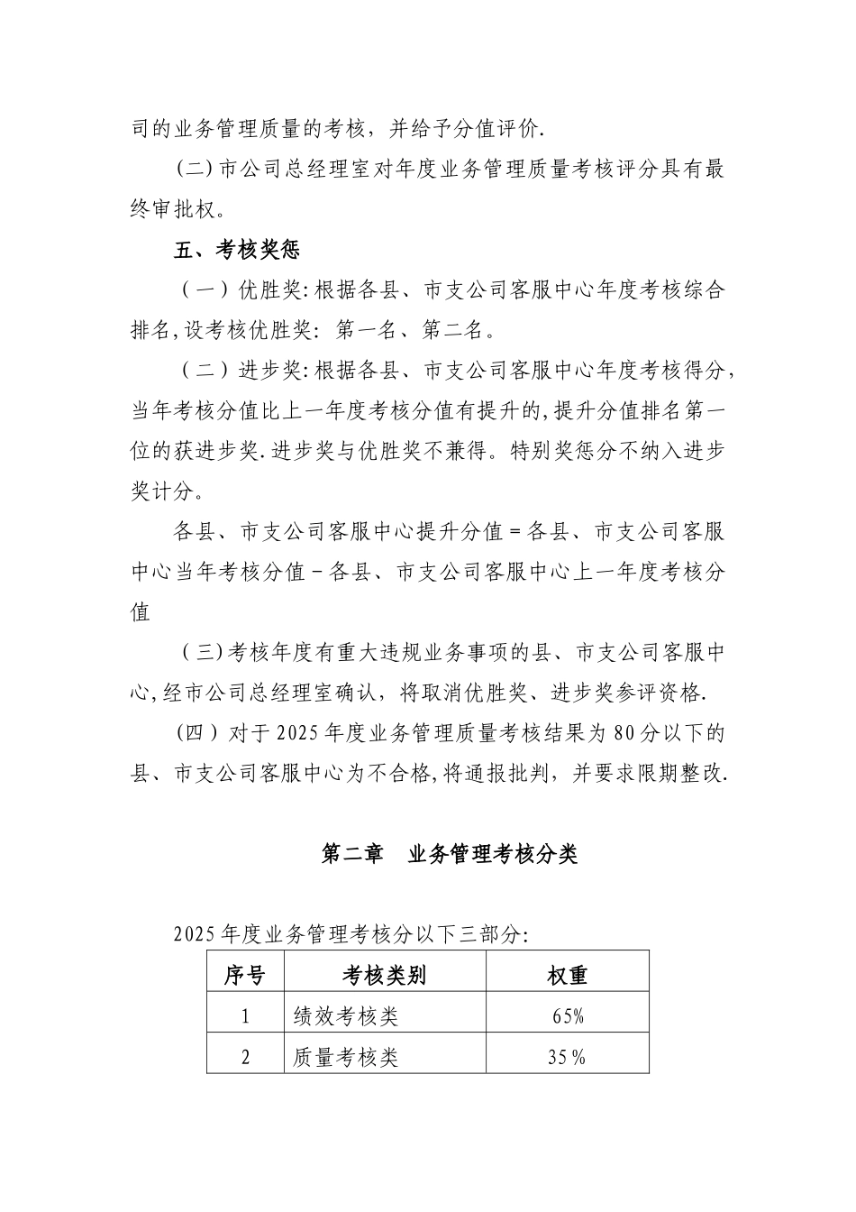 业务管理质量指标考核细则_第2页