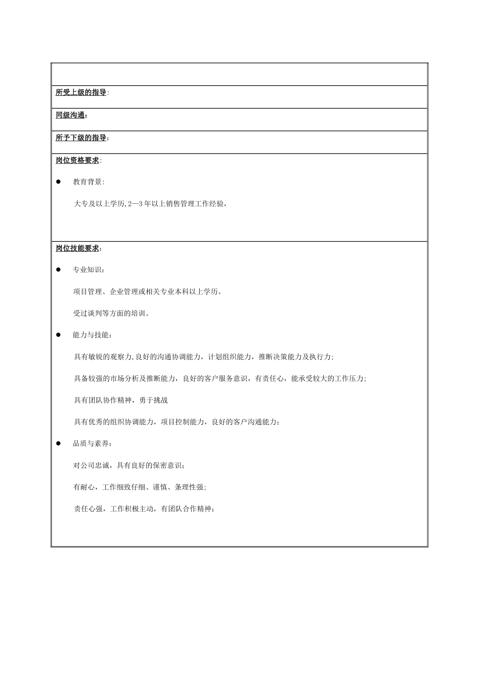 业务经理岗位职责及任职资格_第2页