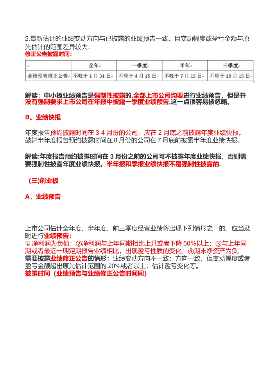 业绩预告、业绩快报披露规则_第3页