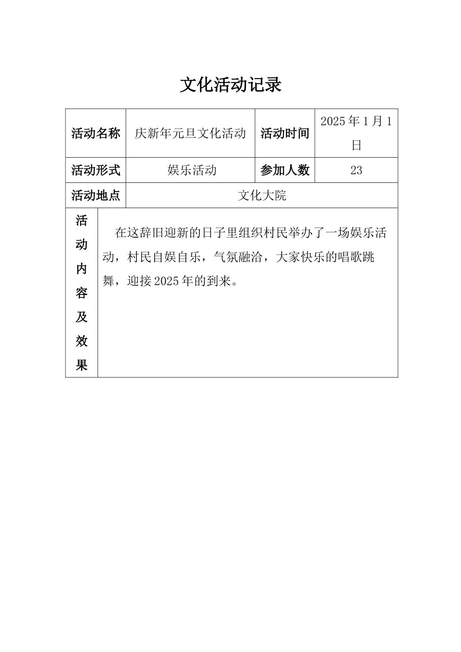 东安村2025年文化活动记录_第1页