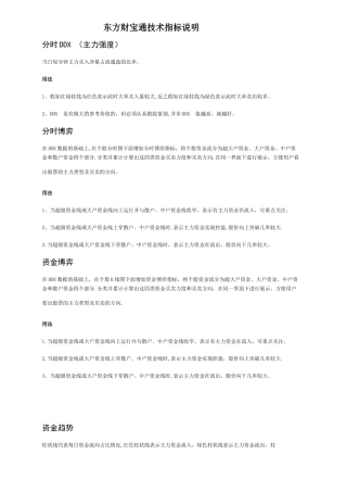东方财富通技术指标分时DDX