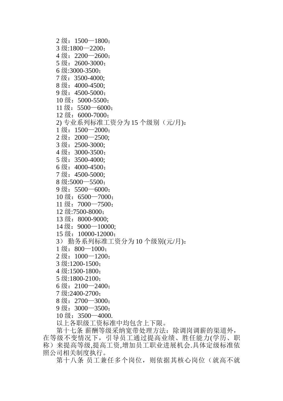 东方集团股份有限公司薪酬管理制度_第3页
