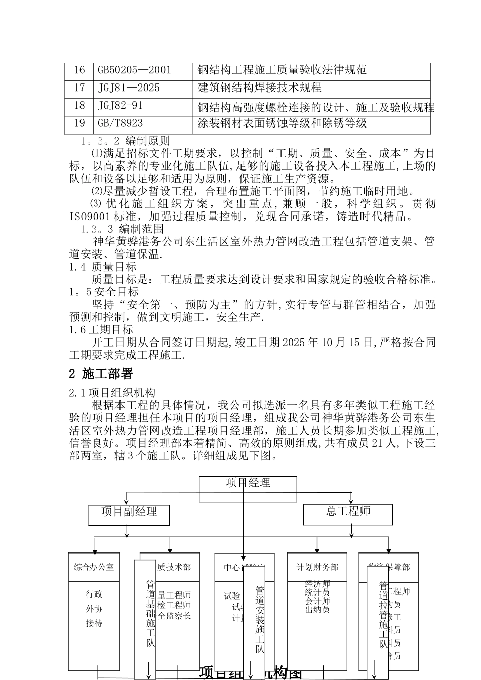 东生活区室外热力管网改造工程施工组织设计_第3页